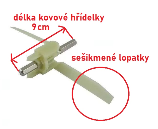 MUM Bosch robot - osa robotu, vrtulka - hřídelka 9 cm