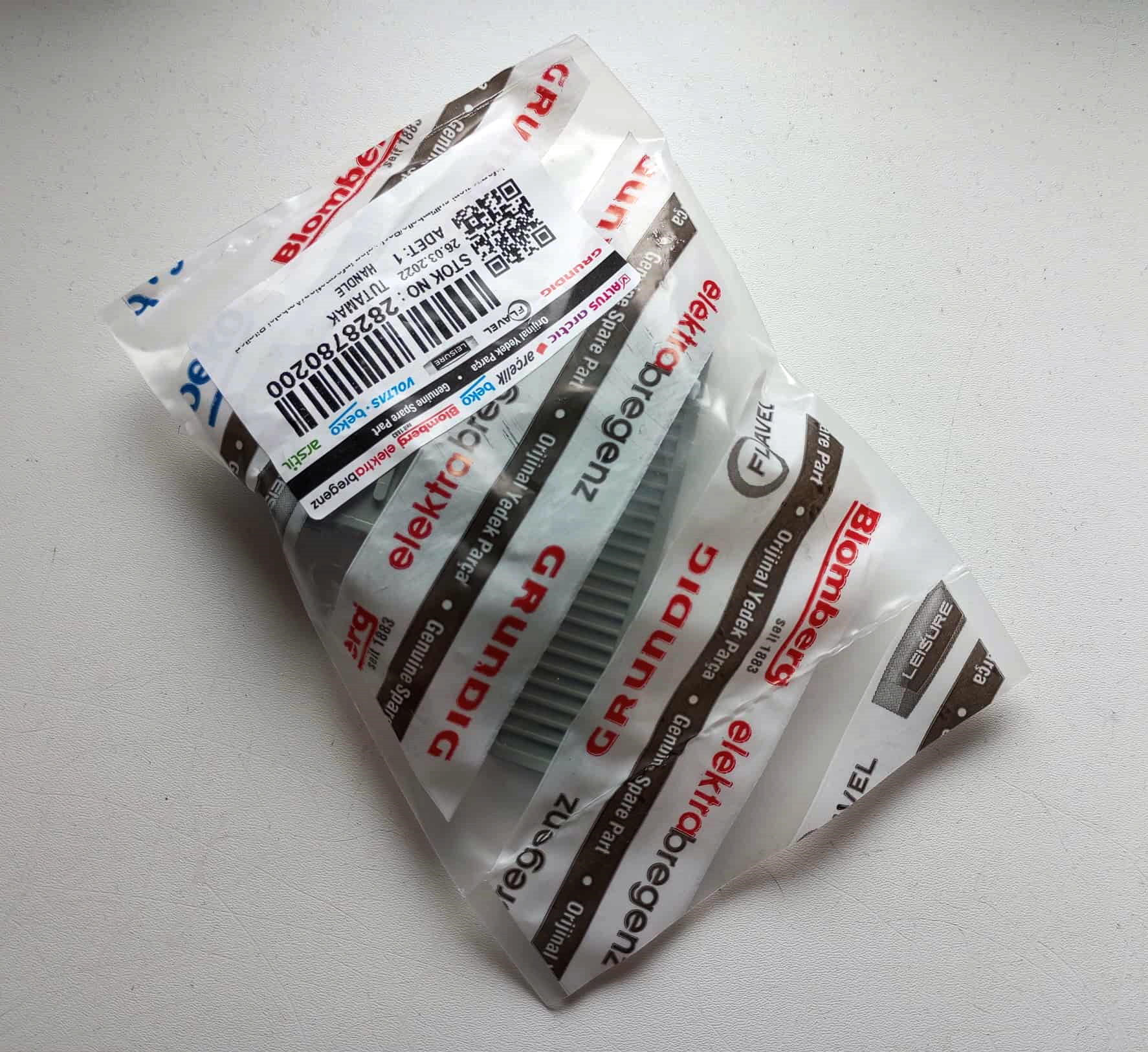 Madlo závěr dveří pračky Beko - 282878 šedé Originál