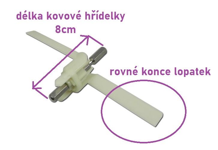 MUM Bosch robot - osa robotu - vrtulka - hřídelka 8cm