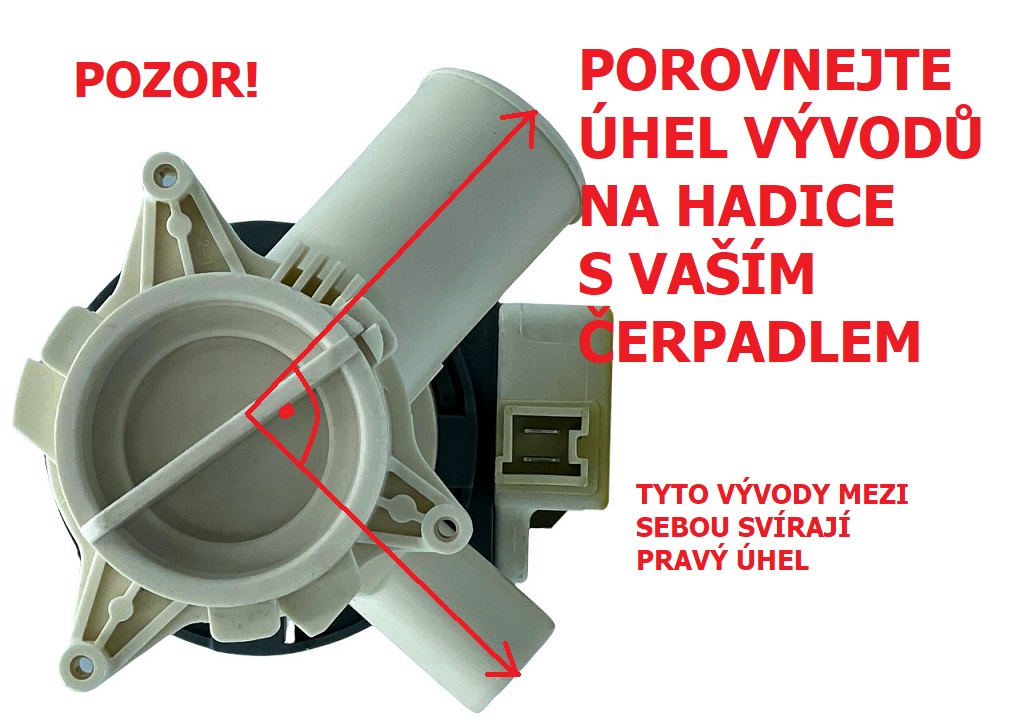 ČERPADLO na pračku Beko - (s vývody na hadičky)