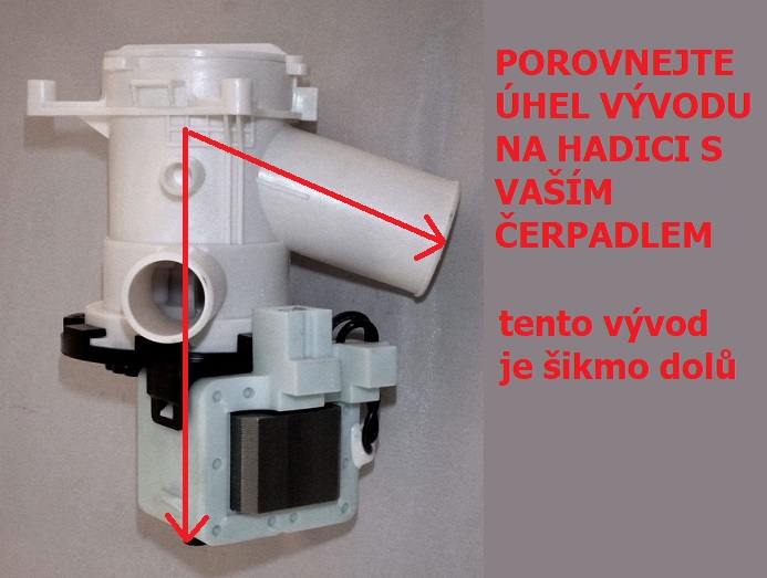ČERPADLO na pračku Beko - (s vývody na hadičky)