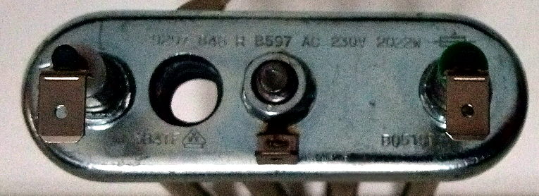 Topné těleso praček Bosch, Siemens 2000W s otvorem - MAXX4