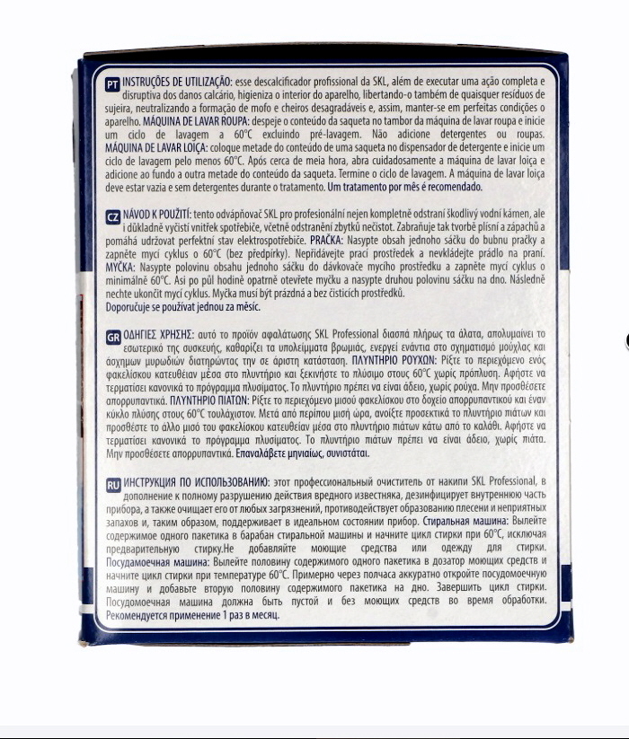 Čistič pračky a myčky - sada 12 sáčků - SKL