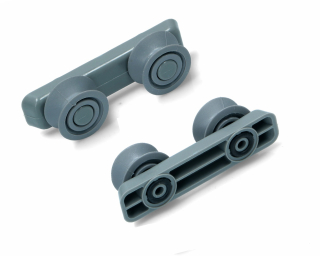 Kolečka kolejničky koše pro myčky Gorenje, Mora, Candy, Indesit, Whirlpool, Ariston - 2 Kusy